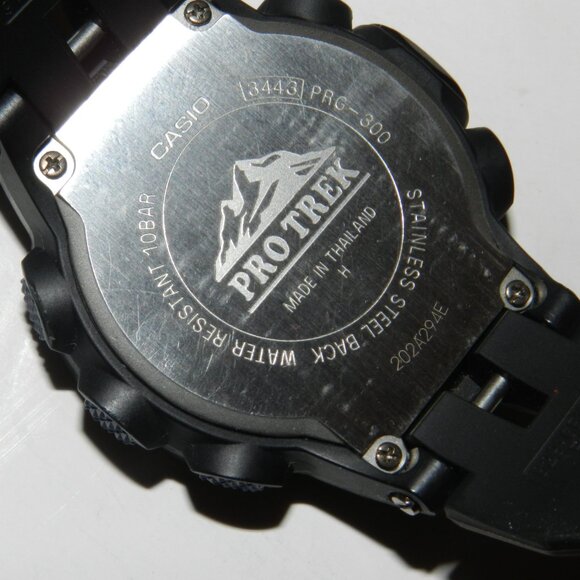 Casio Pro Trek PRG-300 Black Triple Sensor Watch 3443 Solar - Picture 7 of 9